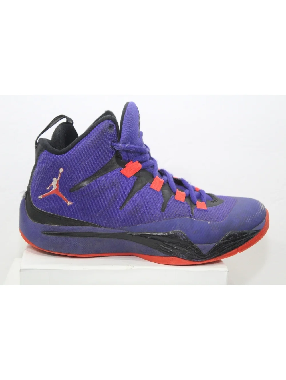 Nike Air Jordan Super Fly II 2 GS Dark Concord / Infrared Red Youth Shoes Sz 5 Y